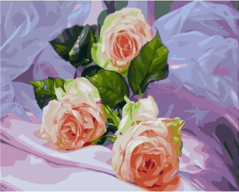 Картина по номерам Paintboy GX 34526 Утренние розы 40x50 см фото 1