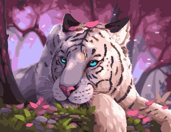 Картина по номерам Paintboy GX 24334 Голубоглазый бенгальский тигр 40x50 см фото 1