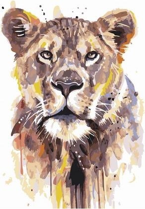 Картина по номерам Paintboy GX 36718 Акварельная львица 40х50 см фото 1