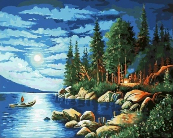 Картина по номерам Paintboy GX 3876 Лунный залив 40х50 см фото 1