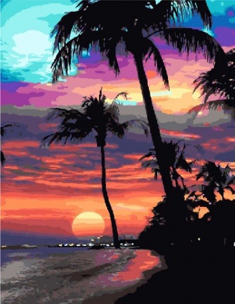 Картина по номерам Paintboy PK 35021 Гавайский закат 40x50 см фото 1