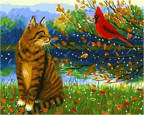 Картина по номерам Paintboy GX 34566 Встреча под дождем 40x50 см фото 1