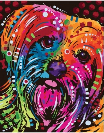 Картина по номерам Paintboy GX 34436 Красочная собачка 40x50 см фото 1