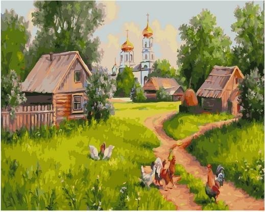 Картина по номерам Paintboy GX 37027 (GX 3898) Деревенский двор (Самарская Елена) 40х50 см фото 1