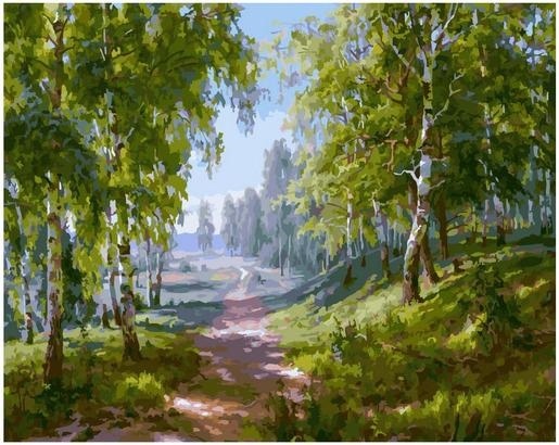 Картина по номерам Paintboy PK 90027 Березовая роща (Басов Сергей) 40х50 см Эксклюзив фото 1