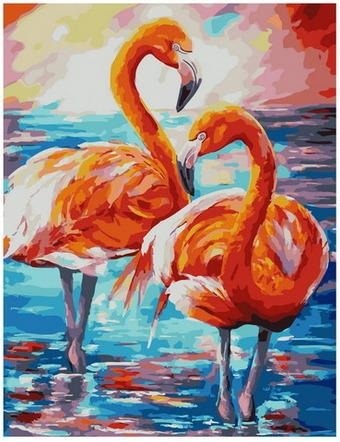 Картина по номерам Paintboy PK 68098 Парочка фламинго 40х50 см фото 1