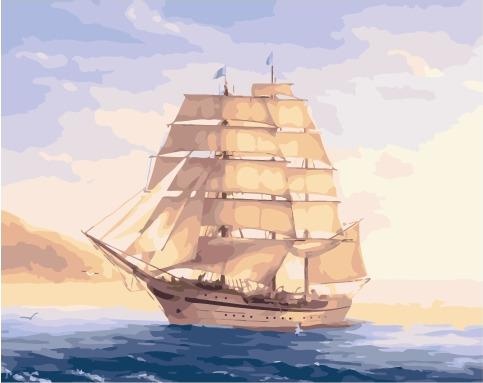 Картина по номерам Paintboy GX 36350 Парусник в штиль 40х50 см фото 1