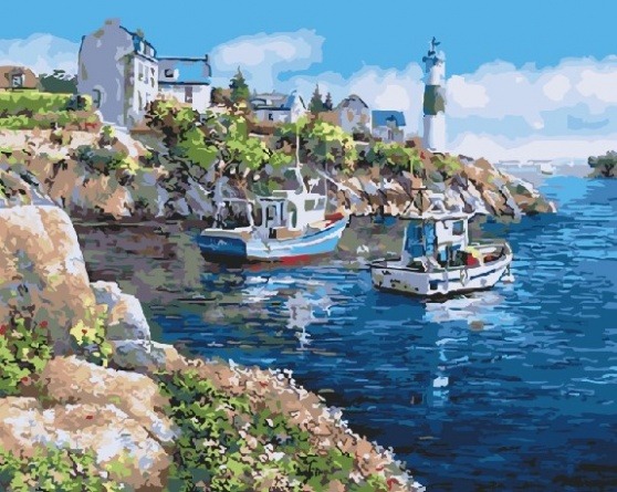 Картина по номерам Paintboy GX 21220 Морская бухта 40x50 см фото 1