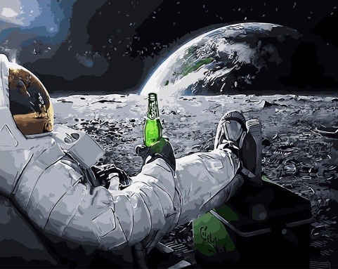 Картина по номерам Paintboy GX 34312 Космический отдых 40x50 см фото 1