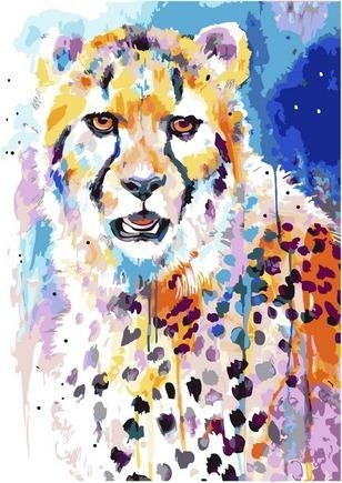 Картина по номерам Paintboy GX 36715 Акварельный гепард 40х50 см фото 1