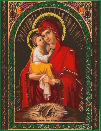 Картина по номерам EX 5824 Почаевская икона Божией Матери 30х40 см фото 1