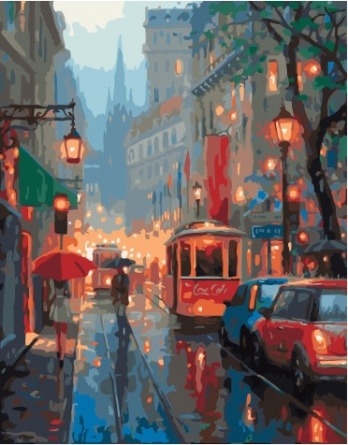 Картина по номерам Paintboy GX 34444 Трамвайные маршруты 40x50 см фото 1