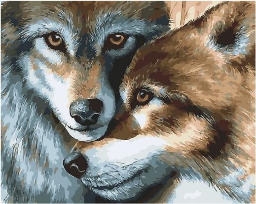 Картина по номерам Paintboy GX 37181 Верные волки 40х50 см фото 1