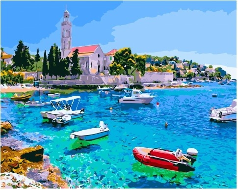 Картина по номерам Paintboy GX 34432 Лазурное прибрежье 40x50 см фото 1