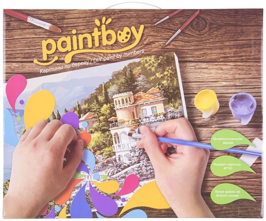 Картина по номерам по дереву Paintboy PKT 59076 Женщина-кошка  40х50 см фото 3