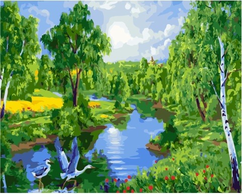 Картина по номерам Paintboy GX 34490 Летний полдень 40x50 см фото 1