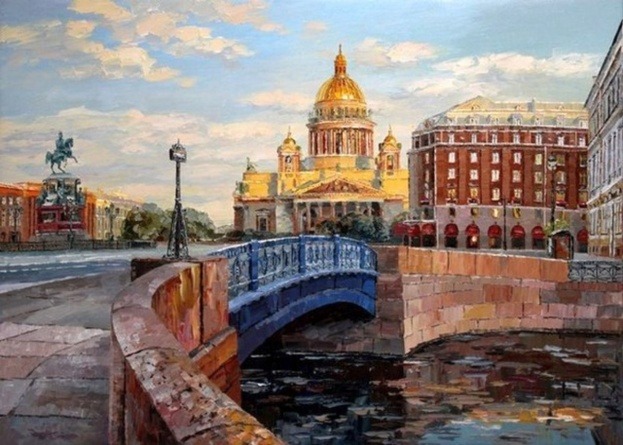 Картина по номерам Paintboy GX 3281 Синий мост Санкт-Петербурга 40х50 см фото 1