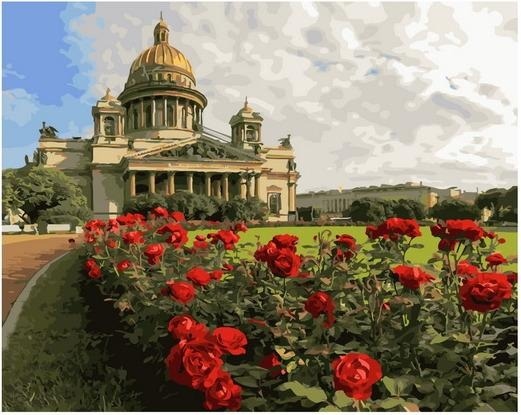 Картина по номерам Paintboy GX 34898 Розы в саду 40х50 см фото 1