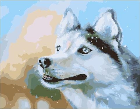 Картина по номерам Paintboy PK 59006 Снежный/ Собака (Логинова Аннет) 40х50 см фото 1