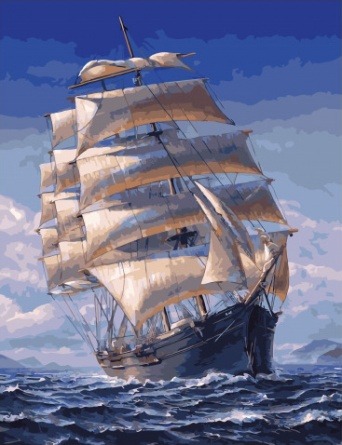 Картина по номерам Paintboy GX 34463 Одинокий парусник 40x50 см фото 1