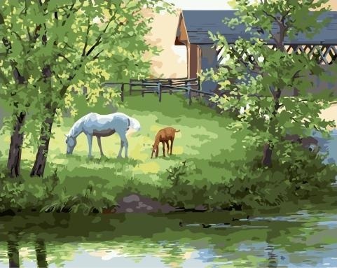 Картина по номерам Paintboy PK 59103 Летом у речки 40х50 см фото 1