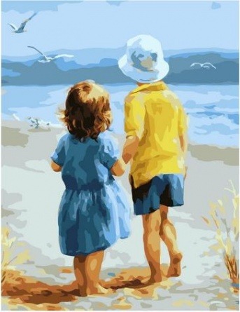 Картина по номерам Paintboy PK 72020 Брат и сестра 40х50 см фото 1