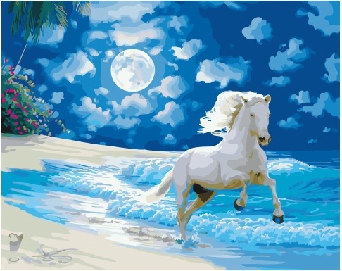 Картина по номерам Paintboy GX 34398 Лунный конь 40x50 см фото 1