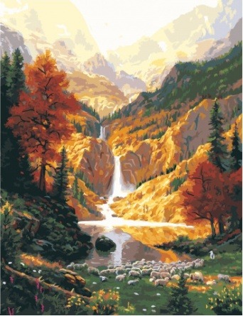 Картина по номерам Paintboy GX 34564 Горный водопад 40x50 см фото 1