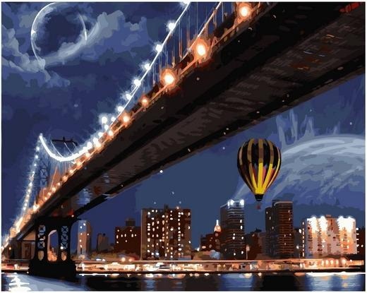 Картина по номерам Paintboy GX 37593 Ночной мост 40х50 см фото 1