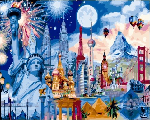 Картина по номерам Paintboy GX 34470 Достопримечательности мира 40x50 см фото 1