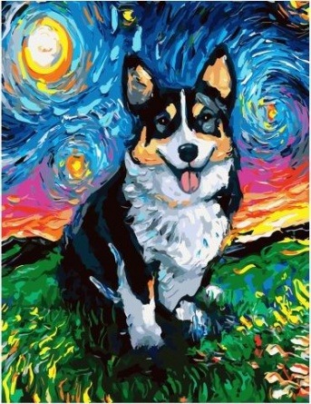 Картина по номерам Paintboy PK 59101 Вечерний корги 40х50 см фото 1