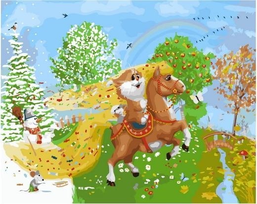 Картина по номерам Paintboy PK 76001 На коне (Долотов Алексей) 40х50 см фото 1