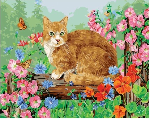 Картина по номерам Paintboy GX 34311 Рыжий деревенский кот 40x50 см фото 1