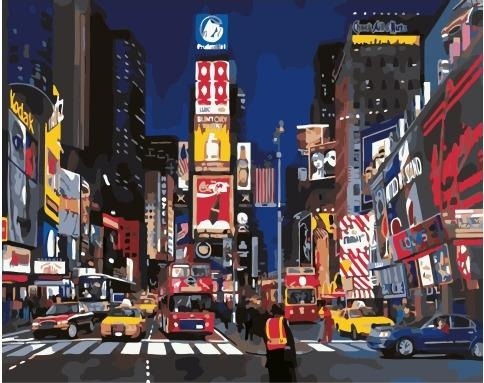 Картина по номерам Paintboy PK 59051 Вечерний Нью-Йорк 40х50 см фото 1