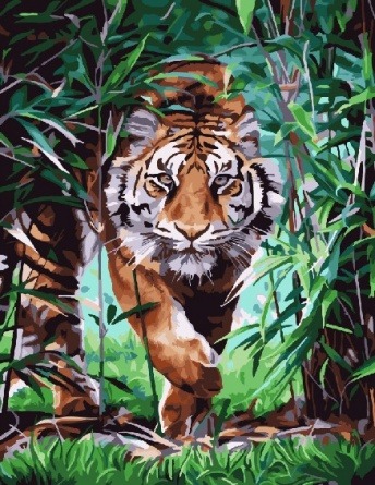 Картина по номерам Paintboy GX 25131 Тигр в лесу 40x50 см фото 1