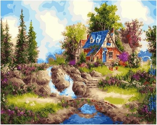 Картина по номерам Paintboy GX 31759 Сказка/ Домик в лесу 40х50 см фото 1