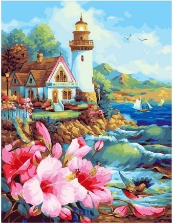 Картина по номерам Paintboy GX 27854 Весенний маяк 40х50 см фото 1