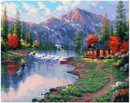 Картина по номерам Paintboy PK 68090 Домик охотника 40х50 см фото 1